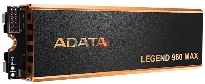 Накопитель SSD ADATA LEGEND 960 MAX, 2Tb, PCIe 4.0 x4, M.2 2280, NVMe, R/W 7400/6800, с радиатором