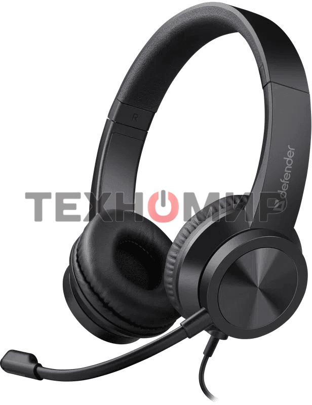 Гарнитура проводная Defender Tune 150 (черная, провод 1.8 м)