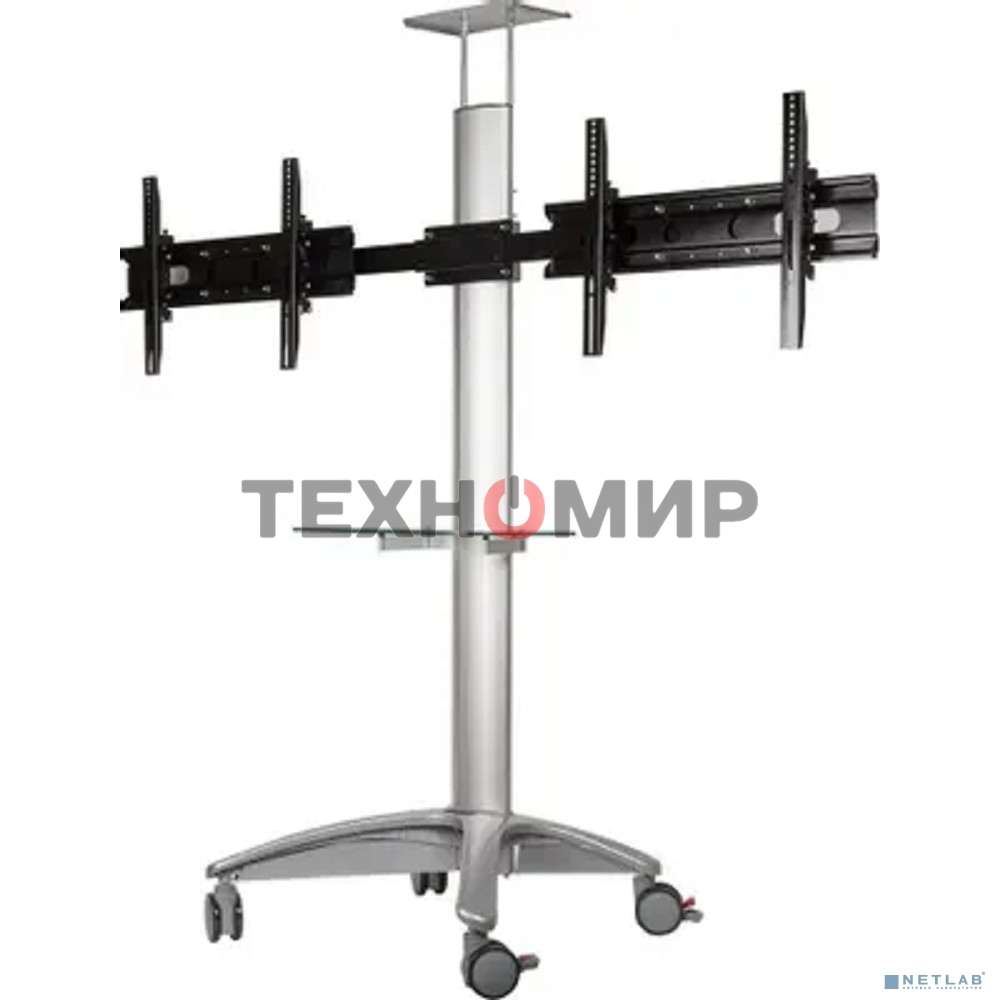 Arm media PT-STAND-15 (состоит из 2-х частей) black 1 шт/уп. Моб. стойка напол. для 2-х TV 26