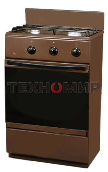 Плита газовая Flama CG 3202 B коричневый, конфорок 2 шт, духовка 30 л, 50 см x 85 см x 35 см