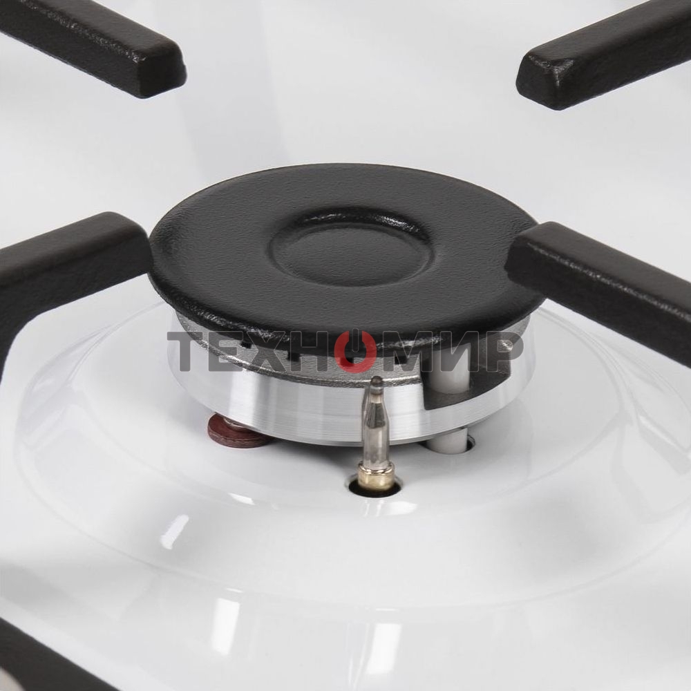 Газовая варочная панель Maunfeld EGHE.64.43CW/G, 4 конфорки, эмалированная сталь, белый