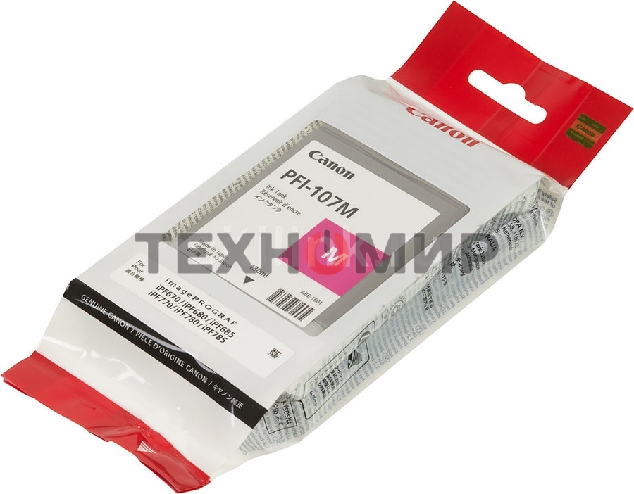 Картридж струйный Canon PFI-107M (6707B001) пурпурный (130 мл) для Canon iP F680/685/780/785
