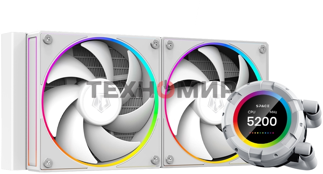 Система жидкостного охлаждения ID-Cooling SL240 белый 120мм алюминий+медь 2000rpm 30db 4-pin 300W