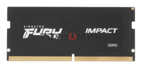 Оперативная память Kingston Fury Impact, DDR5, 16GB (1x16GB), 4800MHz, CL38, SO-DIMM