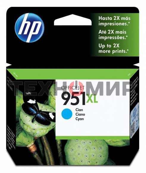 Картридж струйный HP 951XL CN046AE голубой для HP OJ Pro 8100/8600 (1500 стр.)