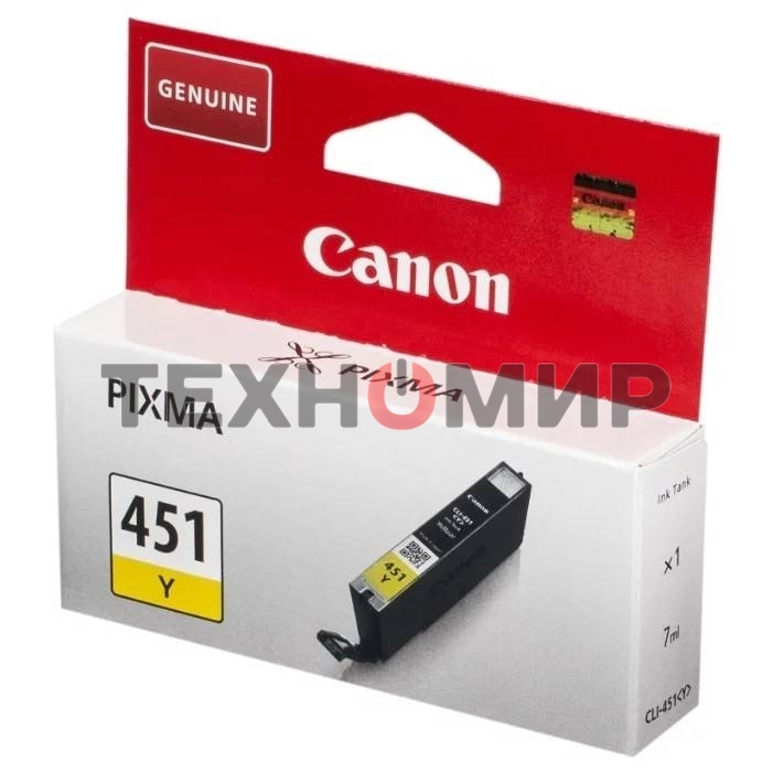 Картридж струйный CLI-451XLY (6475B001) для Canon PIXMA iP7240, MG5440, 6340, Желтый, 685стр.
