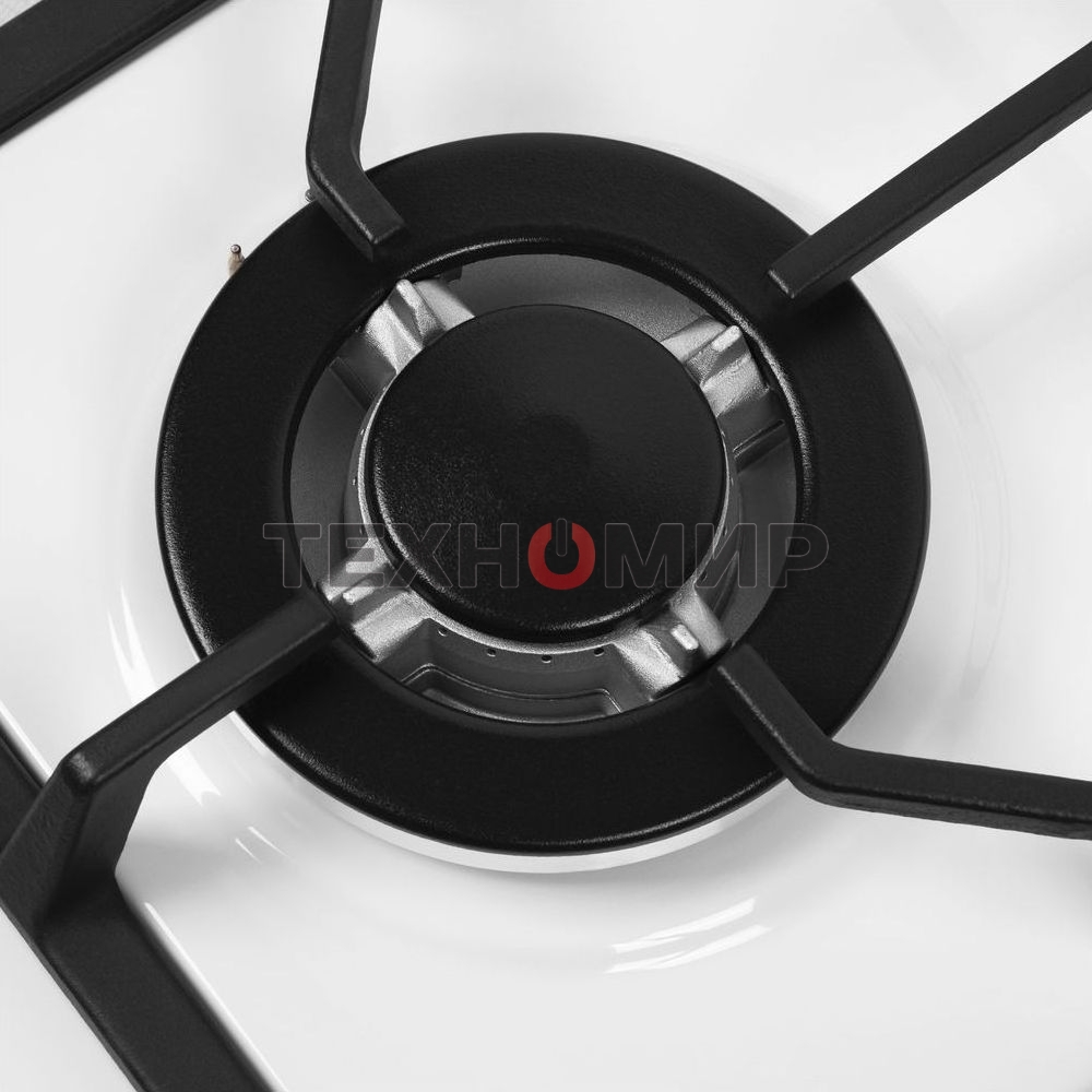 Газовая варочная панель Maunfeld EGHE.64.43CW/G, 4 конфорки, эмалированная сталь, белый