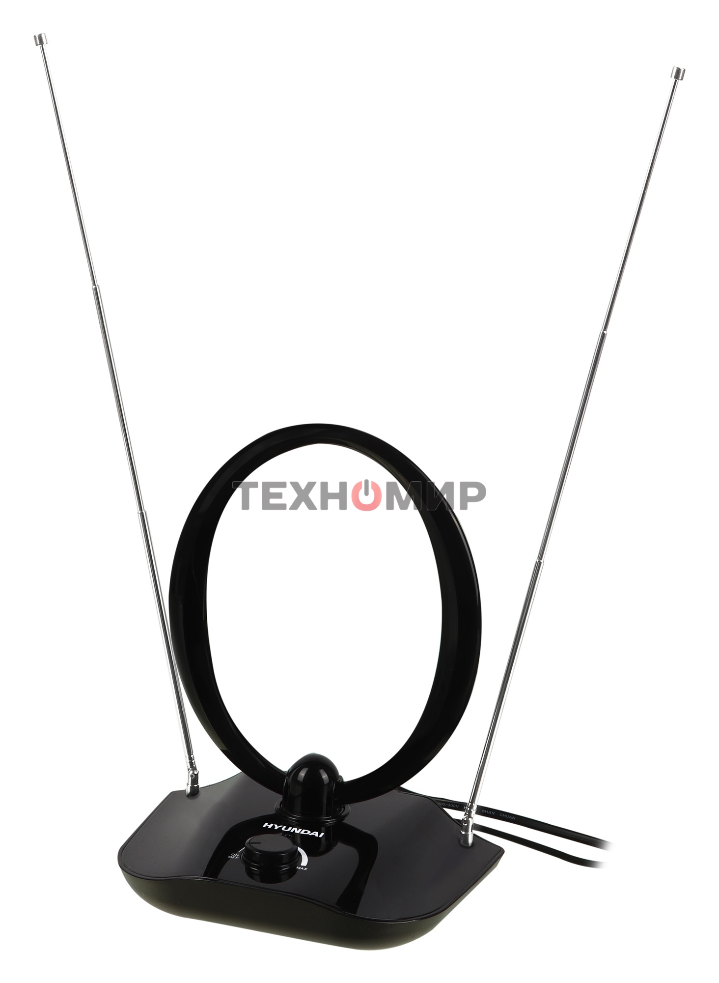 Антенна телевизионная Hyundai H-TAI400 30дБ активная черный