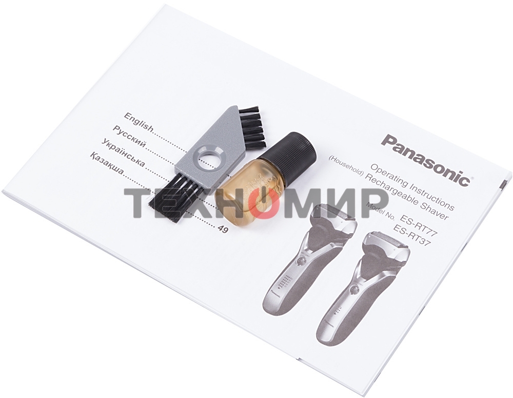 Электробритва сетчатая Panasonic ES-RT77-S520 реж.эл.:3 питан.:аккум. серебристый/черный