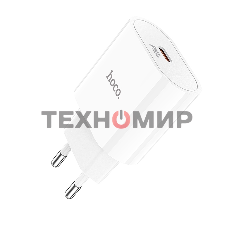Сетевое зарядное устройство Hoco 20Вт, 3А, QC3.0/PD, 1хType-C, C94A, белый, коробка