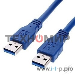 Кабель Gembird/Cablexpert Pro AM/AM, 1м, экран, синий