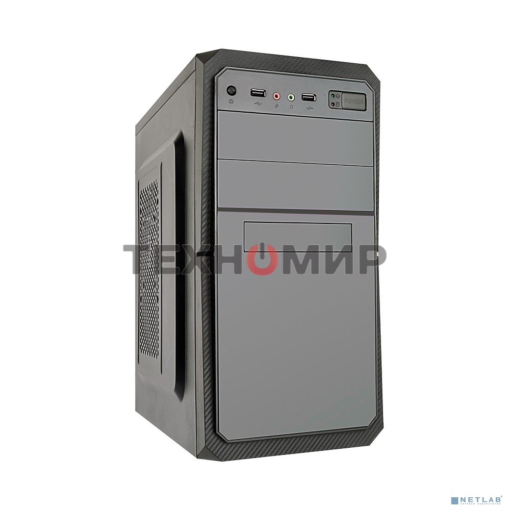 Компьютерный корпус ExeGate EX284027RUS Minitower BA-202 Black, mATX, без БП, 2хUSB, Audio