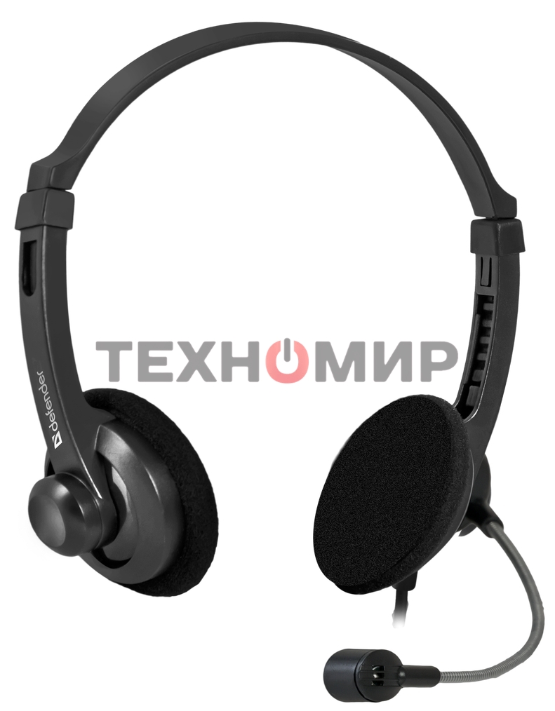 Гарнитура проводная Defender Aura 104 черный (кабель 1.8м)