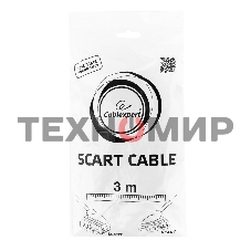 Кабель аудио/видео Gembird CCV-518, SCART/SCART, 21pin, 3м