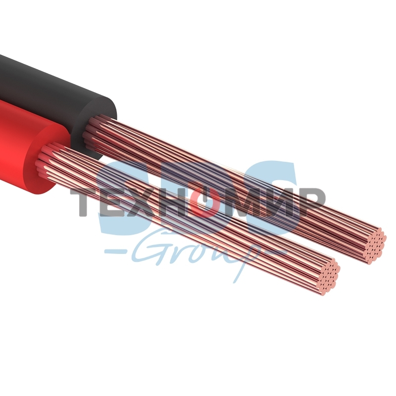 Кабель акустический Rexant 2х0,75 м м², красно-черный, мини-бухта 5 м