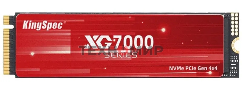 Накопитель SSD KingSpec XG7000, 1Tb, PCIe 4.0 x4, M.2 2280, NVMe, R/W 7400/6600