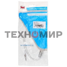 Кабель-удлинитель аудио Buro Jack/Plug 3.5мм (f) 1м. прозрачный