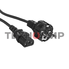 Кабель питания ExeGate Power PC-3P (Евровилка Schuko->С13) VDE-250V-3*1.0-CU, 10A, черный, 3м