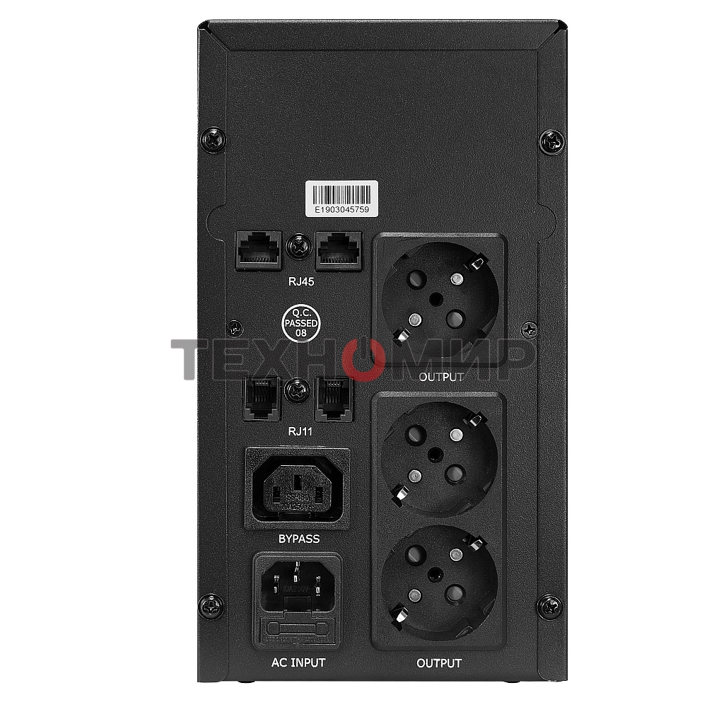 Источник бесперебойного питания CROWN ИБП CMU-SP800EURO 800VA, металл,1x12V/9AH, розетки 3*EURO+1*IEC bybas CM000001492