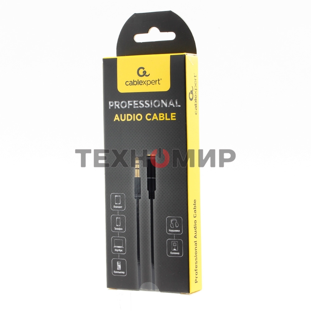 Кабель аудио удлинительный Cablexpert CCAB-02-35MF-3MB. 3.5 Jack (M)/3.5 Jack (F), черный, 3м, блистер
