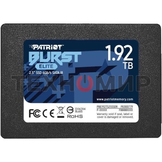 Накопитель SSD Patriot Burst Elite, 1.92Tb, SATA, 2.5
