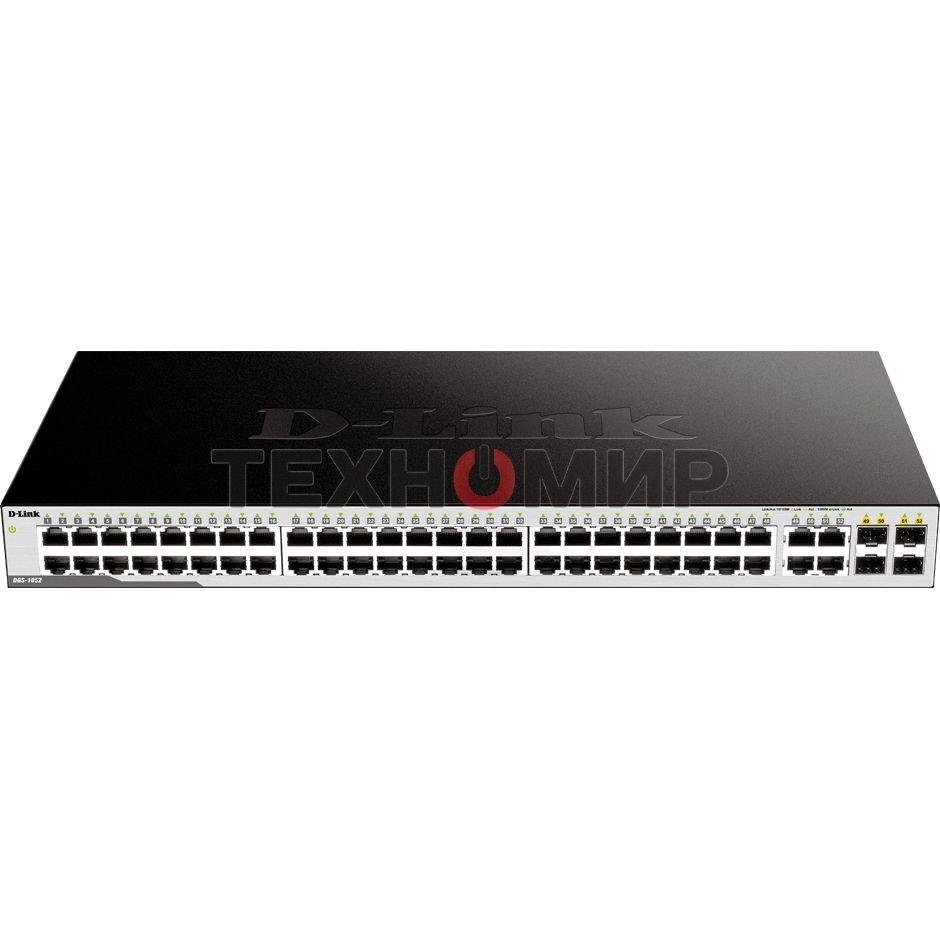 Коммутатор DGS-1052/A3A Unmanaged Switch 48x1000Base-T, 4xCombo 1000Base-T/SFP, Surge 1KV, metal case
