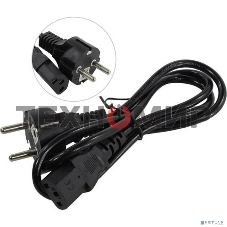 Кабель питания ExeGate Power PC-1P (Евровилка Schuko->С13) VDE-250V-3*0.5-CU, 6A, черный, 1.0м