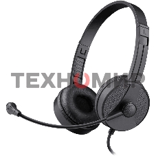 Гарнитура проводная Defender Tune 160 (черный, провод 1.8 м)