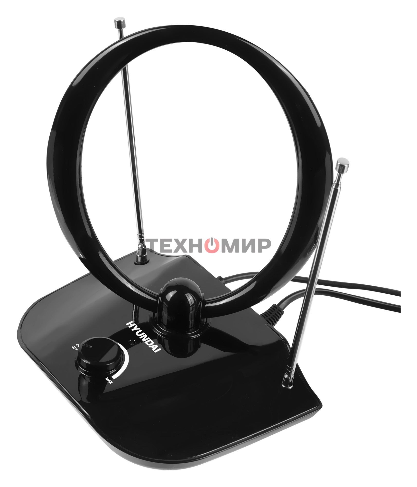 Антенна телевизионная Hyundai H-TAI400 30дБ активная черный