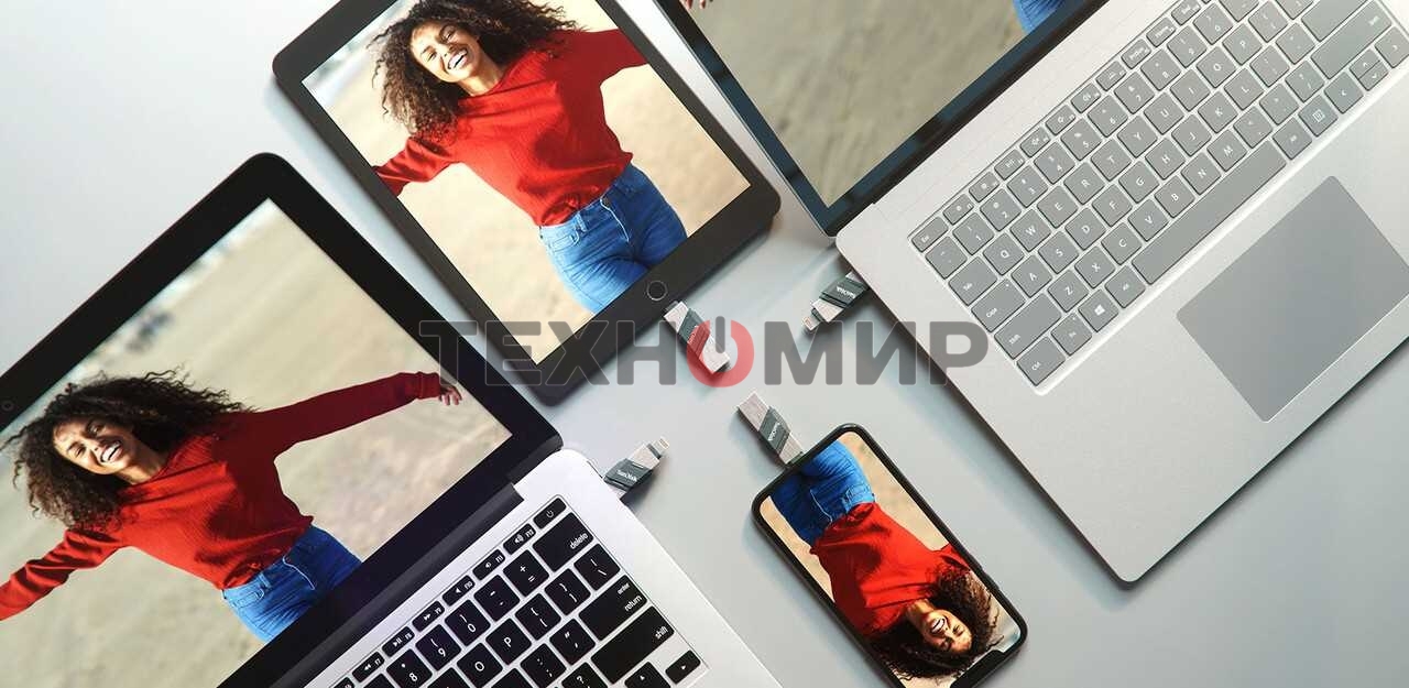 Флешка USB Sandisk 128Gb iXpand Flip SDIX90N-128G-GN6NE USB3.1 зеленый/серебристый