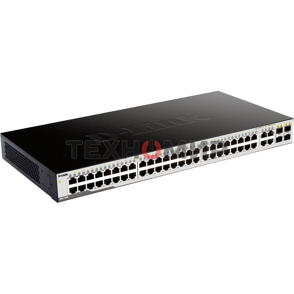 Коммутатор DGS-1052/A3A Unmanaged Switch 48x1000Base-T, 4xCombo 1000Base-T/SFP, Surge 1KV, metal case