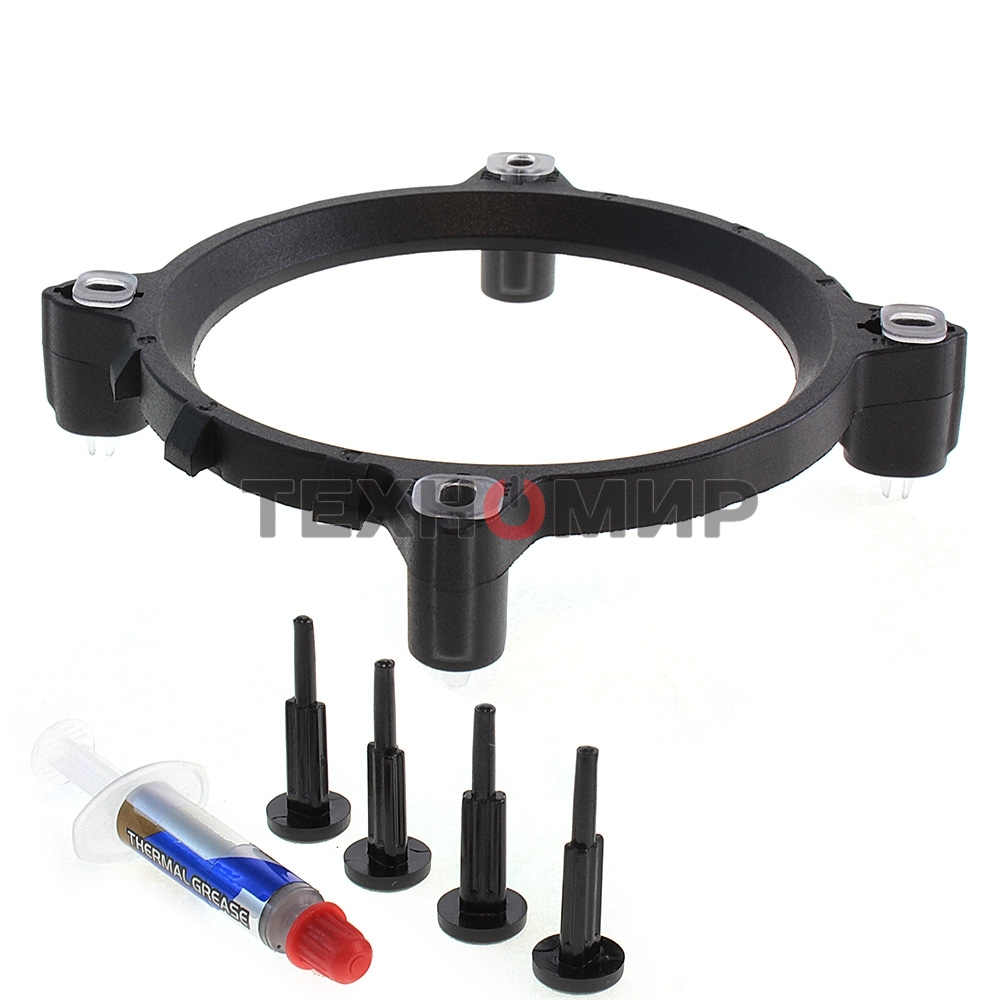 Кулер для процессора Crown CM-5 прозрачный/черный, 120 мм, 1500 об/мин, 30.8 дБ, 4 pin, 187 Вт, 148 мм