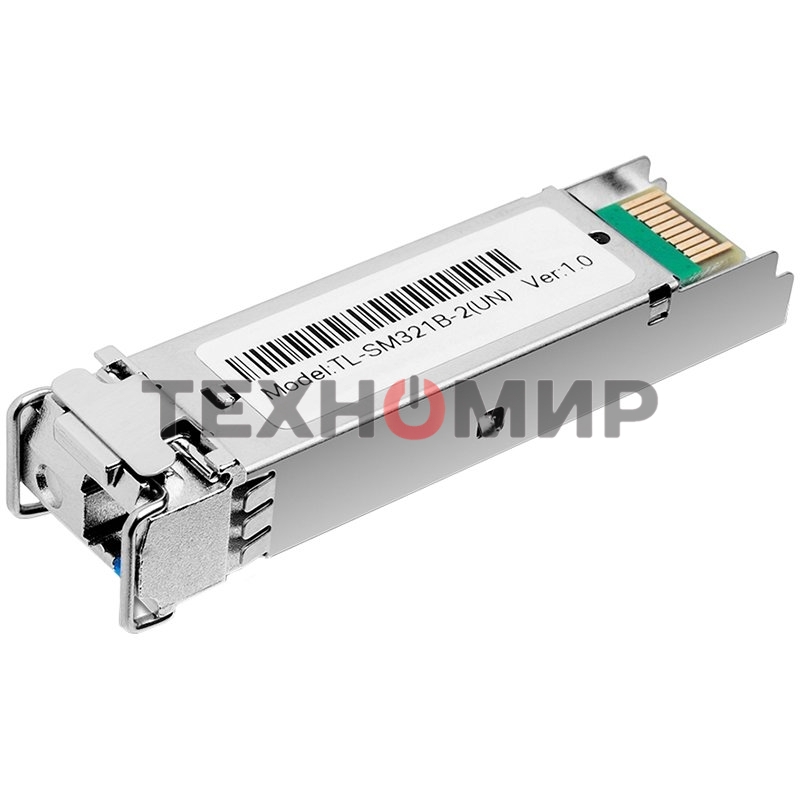 Модуль TP-Link SFP 1000Base-BX WDM Bi-Directional SFP module, TX: 1310 nm and RX: 1550 nm, 1 LC Simplex port, up to 2 km transmission distance in 9/125 μm SMF (Single-Mode Fiber), Supports Digital Diagnostic Monitoring (DDM).