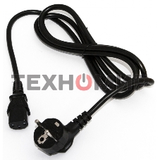 Кабель питания компьютера Hyperline PWC-IEC13-SHM-10-BK (Shucko+C13) (3x1.00), 10A, угловая вилка, 10 м 