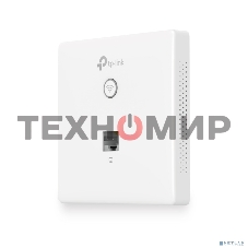 Точка доступа TP-Link Omada AC1200 wireless MU-MIMO Gigabit wall-plate Access Point, 1 Gigabit downlink port, 1 gigabit uplink port, 802.3af/at PoE in, wall plate mounting, support standalone mode and controlled by Omada SDN controller (Software/hardware/