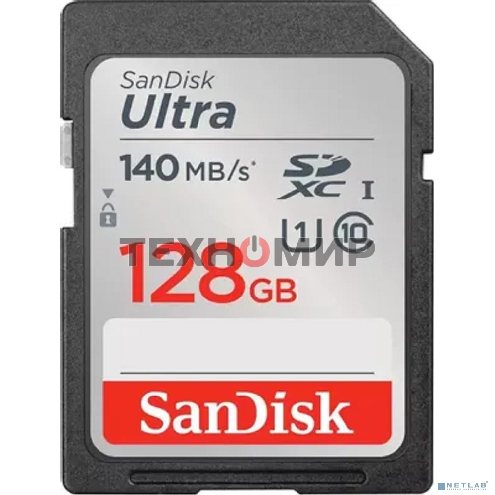 Флеш карта SD 128Gb SanDisk SDXC Class 10 UHS-I Ultra 140Mb/s