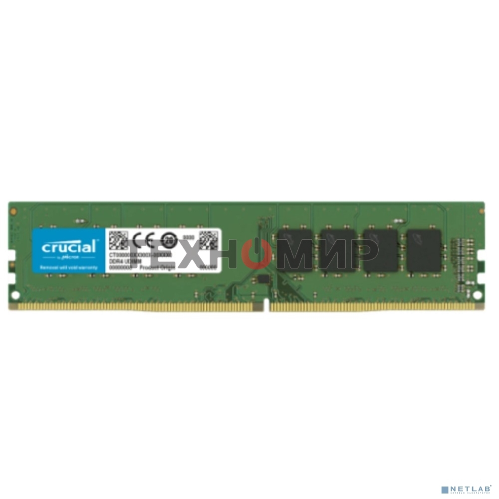 Оперативная память Crucial, DDR4, 16GB (1x16 GB), 3200 MHz, CL22, UDIMM