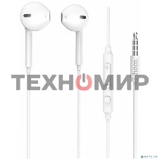 Наушники проводные вставки с микрофоном Hoco M55 белый