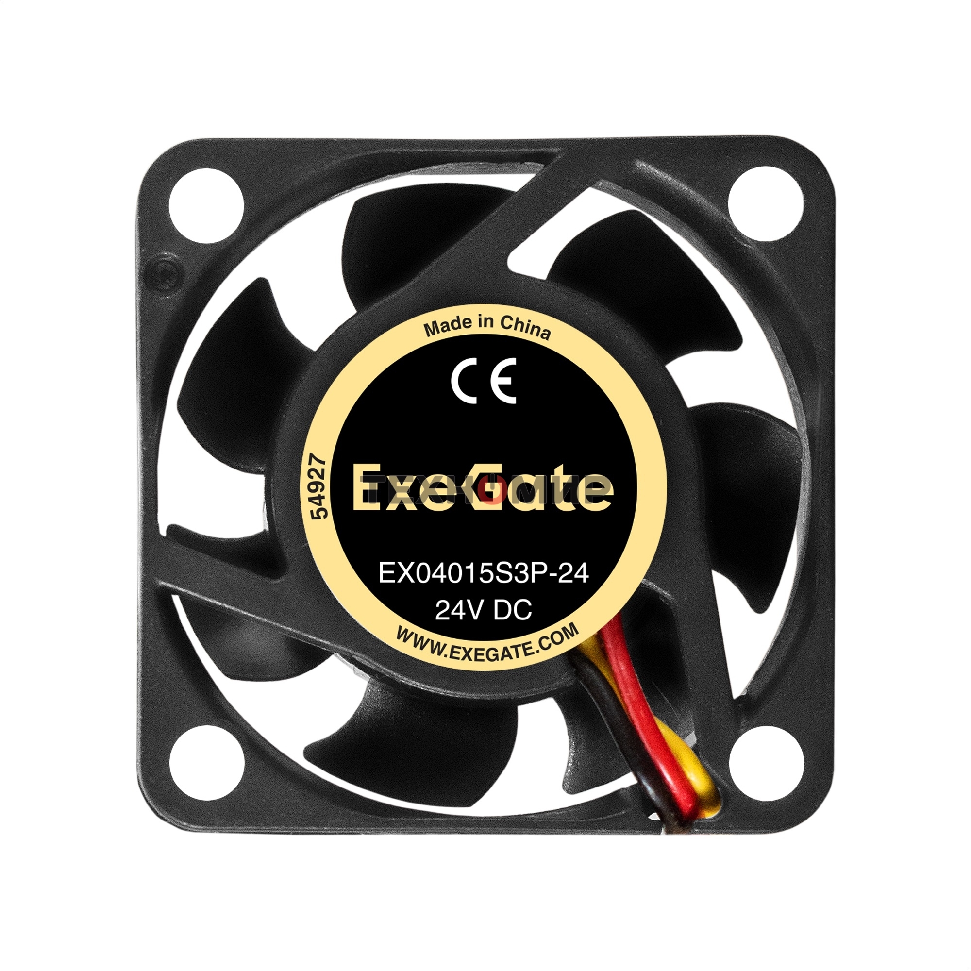 Вентилятор для корпуса ExeGate EX04015S3P-24 черный, 40 мм, 7500 об/мин, 32.6 дБ, 3 pin