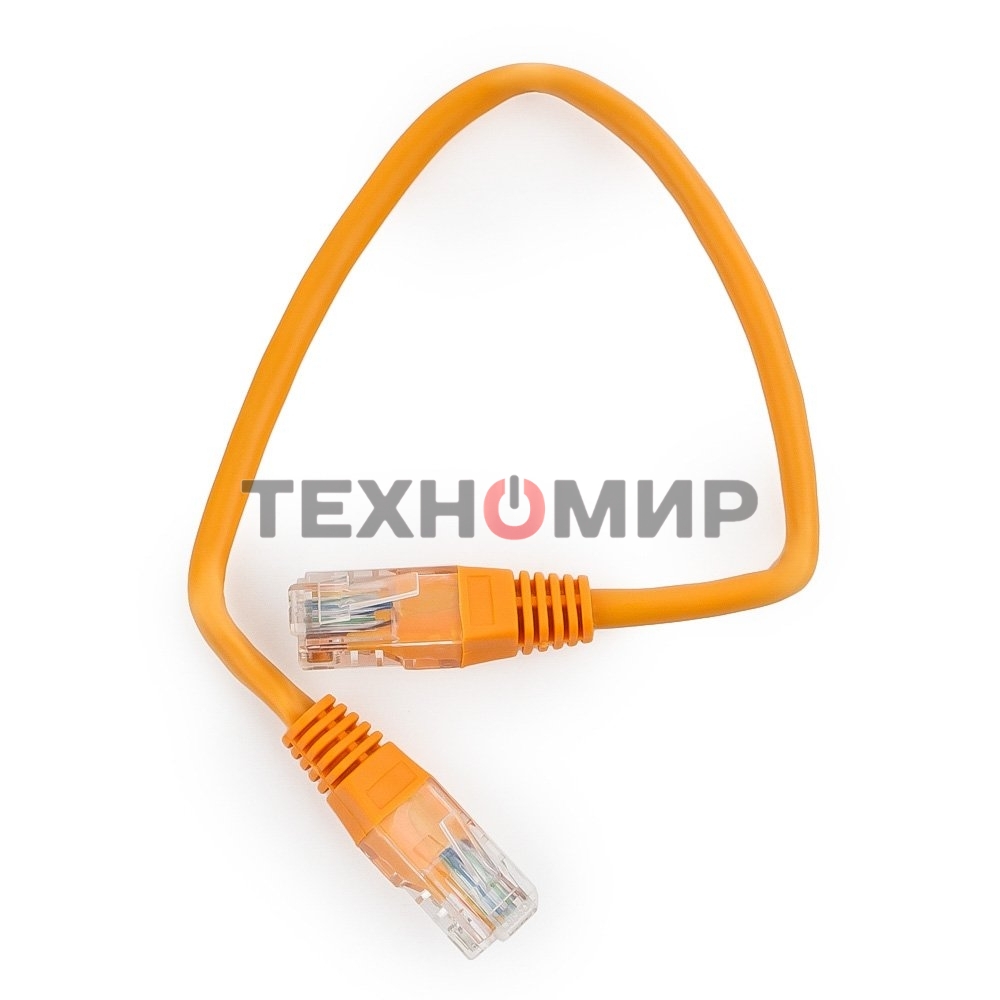 Патч-корд UTP Cablexpert cat.5e, 0.25м, литой, многожильный, оранжевый