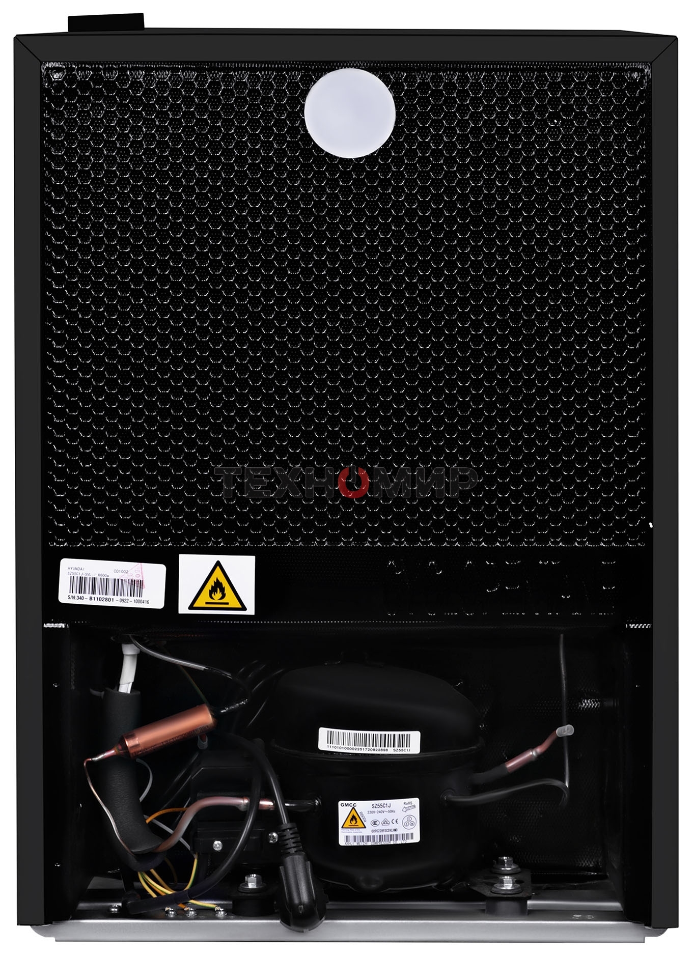 Холодильник Hyundai CO1002 серебристый однокамерный 65л