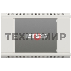 Шкаф коммутационный NTSS Премиум (NTSS-W6U6060GS-2) настенный 6U 600x600мм пер.дв.стекл 60кг серый IP20 сталь