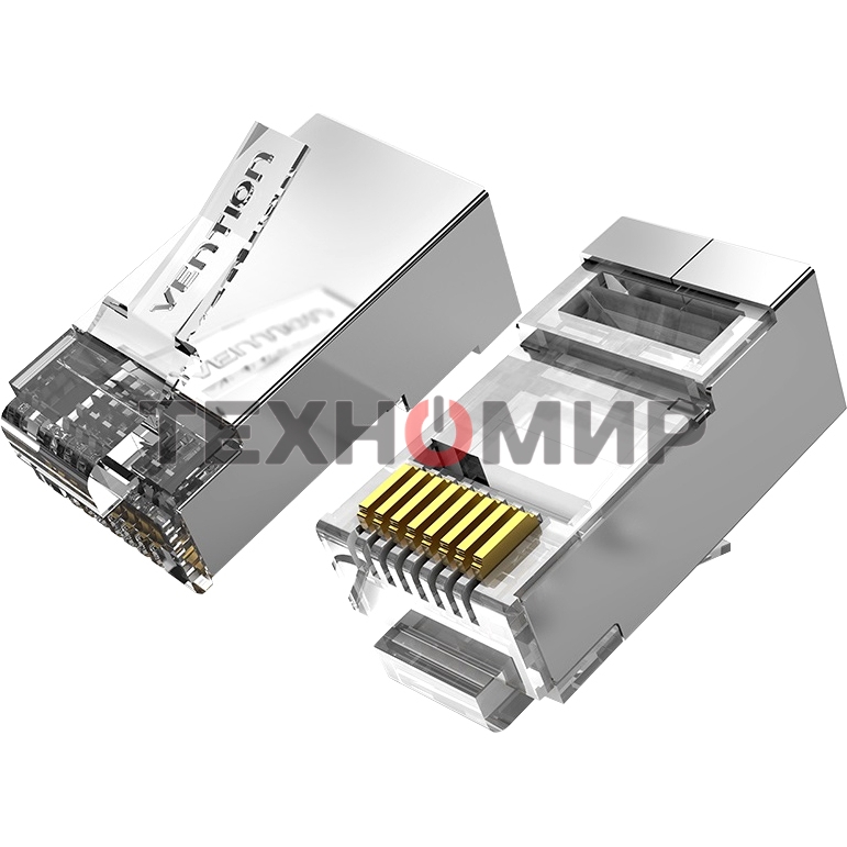 Коннектор Vention RJ45 (8p8c), FTP, cat. 6A, под витую пару, экранированный (10 шт.)