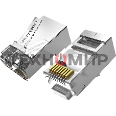 Коннектор Vention RJ45 (8p8c), FTP, cat. 6A, под витую пару, экранированный (10 шт.)