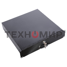 Полка (ящик) для документации 2U (ТСВ-Д-2U.450-9005) черный