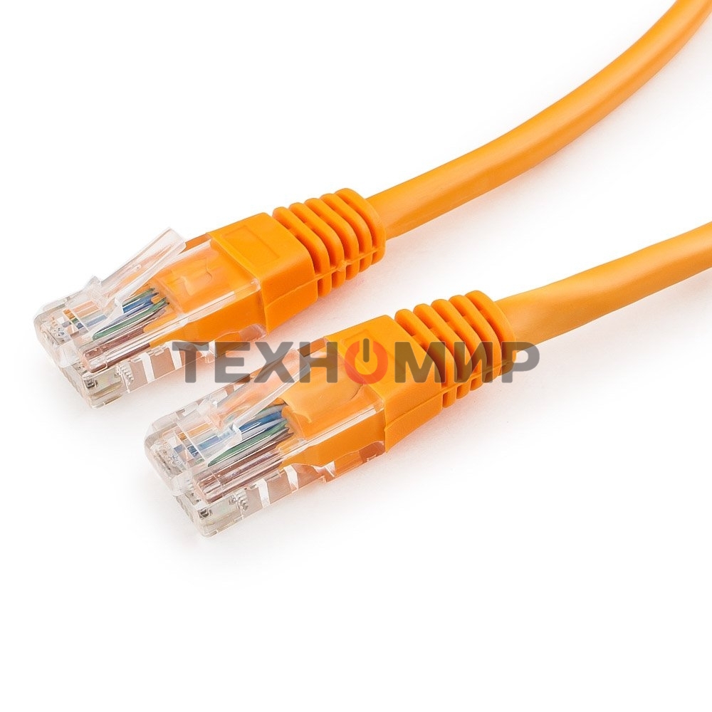 Патч-корд UTP Cablexpert cat.5e, 0.25м, литой, многожильный, оранжевый