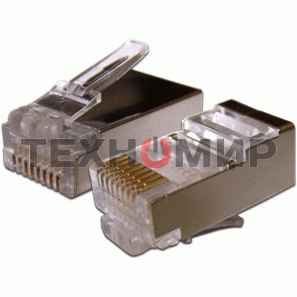 Коннектор LANMASTER RJ45 STP 8P8C, универсальный, cat.6A, 100 шт.
