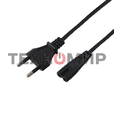 Шнур сетевой Rexant вилка - евроразъем С7, кабель 2x0,5 мм², длина 1,8 м. (PE пакет)