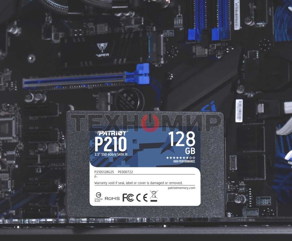 Накопитель SSD Patriot P210, 128Gb, SATA III, 2.5