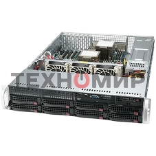Серверная платформа Supermicro SYS-620P-TR 2U noCPU(2)3rd GenScalable/TDP 270W/no DIMM(18)/SATARAID HDD(8)LFF/2x1GbE/1200W